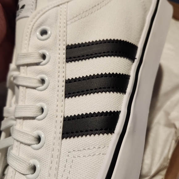 Adidas nizza sneaker shoe mens size 14 black white - Picture 7 of 10